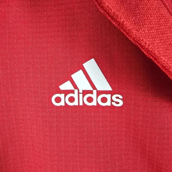 NWT Adidas Women's Climalite Zip Up Track Jacket Bright Red Size 2XS - Picture 6 of 11